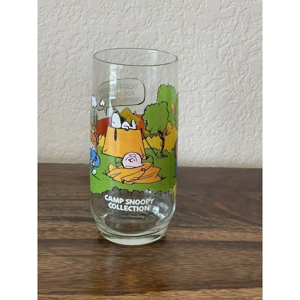 Peanuts Camp Snoopy Collection McDonald's Collectible Glasses 1968 Vintage Lucy